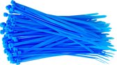 Kortpack - Kabelbinders/Tyraps - 300mm lang x 4.8mm breed - Neon Blauw - 100 stuks - Treksterkte: 22,2KG - Bundeldiameter: 76mm - Bundelbandjes - Lichten op onder Blacklight - (099.2085)
