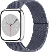 Smart Watch elastische nylon horlogeband – grijs - Apple Watch - bandje 42/44/45/49 mm - Series 1 2 3 4 5 6 7 SE Ultra - Smartwatch iWatch horloge band - elastisch NYLON