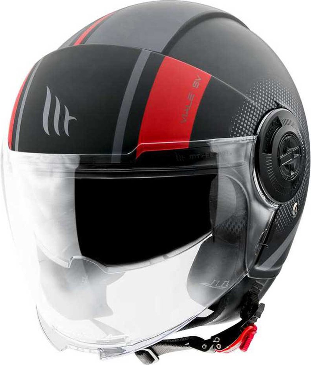 Mt Helmets Viale Sv S 68 Unit Open Helm Rood,Zwart S
