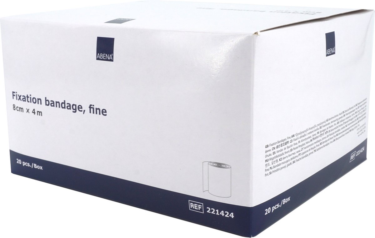 Goedkoopste Abena fixatiewindsel fine 8cmx4m wit - 20 rollen