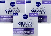 NIVEA CELLular Anti-Age Volume Filling Day Cream - SPF 15 - 3 x 50 ml 4005900519177