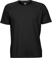 Men´s CoolDry Sportshirt met korte mouwen Black - S