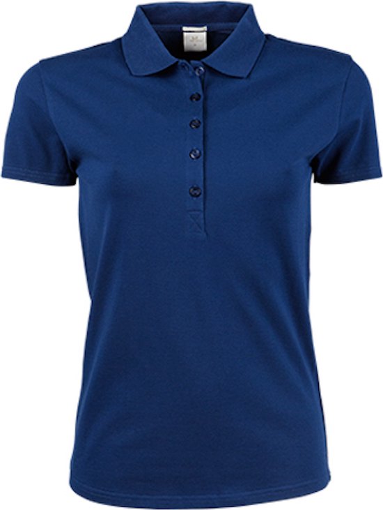 Women´s Luxury Stretch Polo met korte mouwen Indigo - 3XL