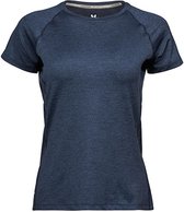 Women's CoolDry Sportshirt met korte mouwen Navy Melange - XL