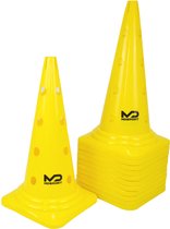 MDsport - Cône délimiteur multifonctionnel jaune - 50 cm - Set de 12 - Cône multifonctionnel - Pion