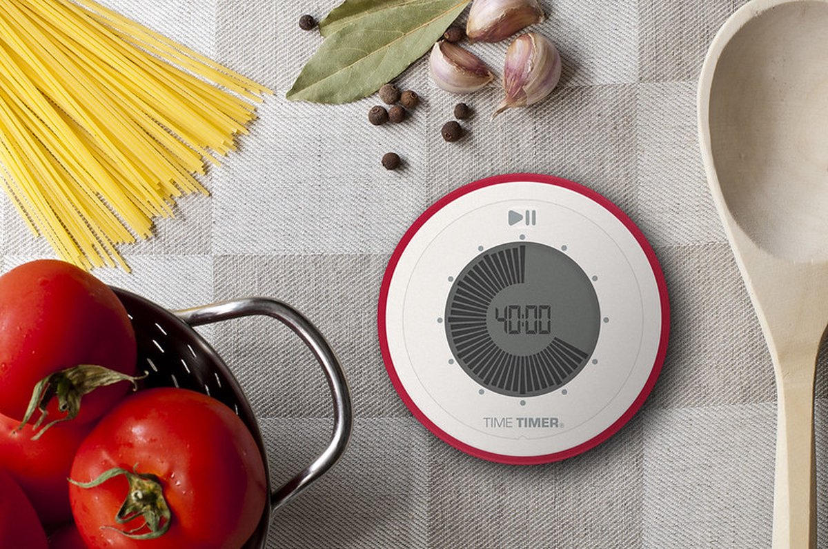 Time Timer® Original Twist kleur Red - Visuele Countdown Timer - Red - Tijdklok - Tijdmanagement Tool - School, Thuis, Kantoor - Optioneel Alarm - Geen Luid Getik — afbeelding 5