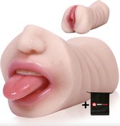 Quick Relief Elena™  - Masturbator - Pocket Pussy - 2 in 1 Blowjob & Vagina - Seks Toys voor Mannen - Deepthroat - 20 cm