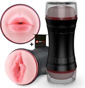 Quick Relief Abella™ - Masturbator - 2-1 Blowjob & Pussy - Pocket Pussy en Mond - Sex Toy voor Mannen