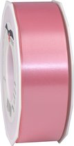 1x XL Hobby/decoratie roze kunststof sierlinten 4 cm/40 mm x 91 meter- Luxe kwaliteit - Cadeaulint lint/ribbon