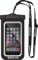 Coque étanche noire / blanche pour smartphone / téléphone portable - Avec dragonne - Coque de téléphone résistante à l'eau