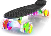 Suotu Skateboard - Skateboard Jongens – Wielen met LED-verlichting - Tot 50 kg - Skateboard Meisjes – Skateboard Volwassenen - Zwart