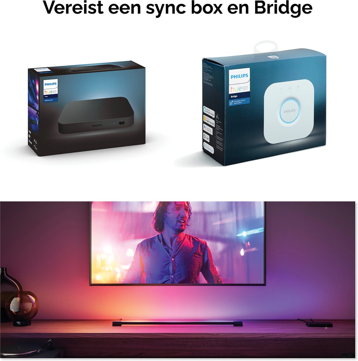 Philips Hue Play gradient light tube - wit en gekleurd licht - 75cm - zwart — afbeelding 6