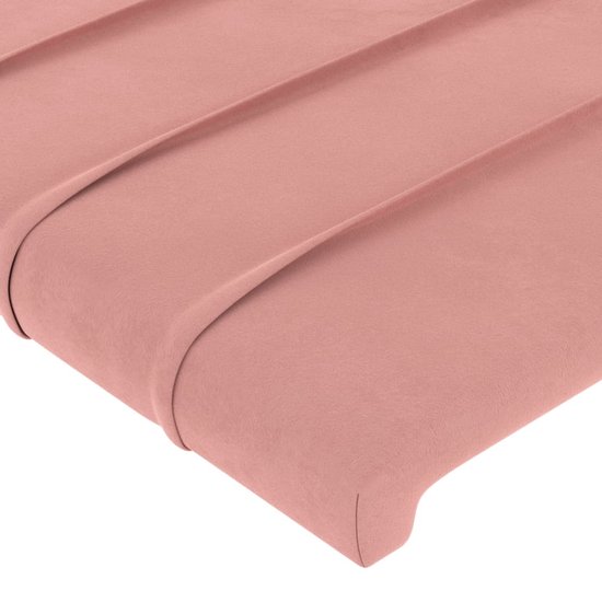 vidaXL - Tête de lit - avec - bords - 103x23x78/88 - cm - velours - rose