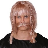 FIESTAS GUIRCA, SL - Perruque blonde avec des tresses pour adultes - Perruques