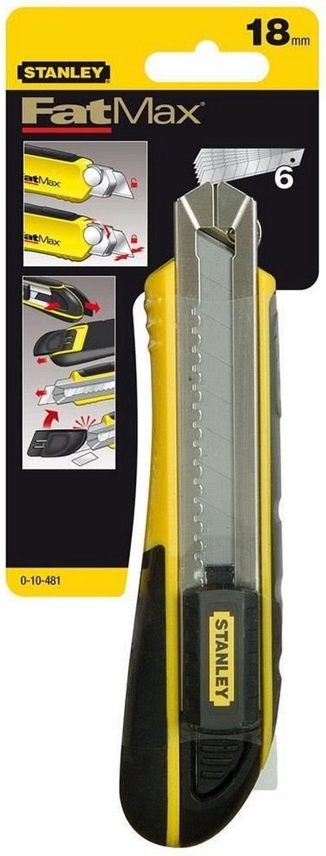 Cutter à lame rétractable 18mm Stanley FatMax 1-10-481, Couteaux