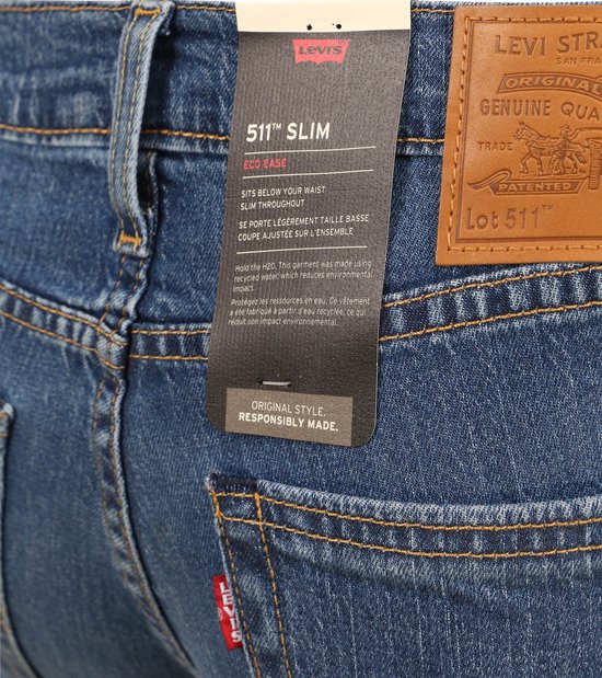 Levi's - 511 Denim Jeans Blauw - Maat W 34 - L 32 - Slim-fit | bol.com