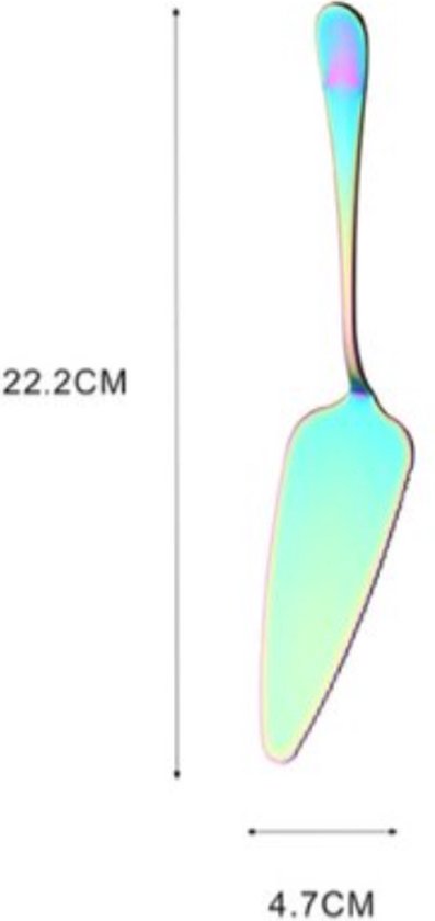 Foto: Epin taart schep pizza schep taart snijder pizza snijder met kartelrand rvs multicolor