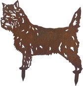 Metalendier - tuinbeeld - cortenstaal - Cairn Terrier - 45 x 53 -NL Fabrikaat
