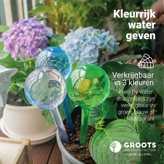 Waterdruppelaar Transparant Set van 6 Stuks voor Planten – Automatisch Watergeefsysteem voor Kamerplanten – 27 cm – Planten Watergever met Druppelsysteem – Waterbol
