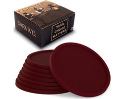 Drankonderzetter, 8-delige set, blad cadeau voor alle borden, hout, graniet, glas, speksteen, zandsteen, marmer, stenen borden, perfect opberglabel voor alle drinkglazen.