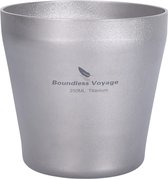Boundless Voyage - 250ml - Titanium - Bierpul - Buitenshuis - Campingsap - Koffie Thee - Beker voor Warme en Koude Dranken - Servies - Drinkgerei -Ti3083D - Glaswerk - Bier Drinkgerei - Bierpullen