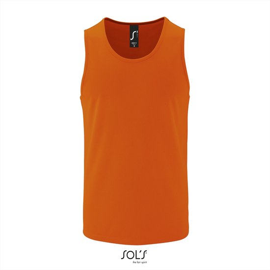 Neon Oranje unisex Tanktop Sol's Sporty T maat L