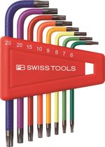 PB Swiss Tools stiftsleutelset Torx TX6-TX25 Rainbow - PB410.H6-25RB