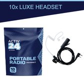 Activ24™ - Voor Kenwood & Baofeng set van 10x luxe headset portofoon K-type - Portofoonoortje - Surveillance set - 2 pins