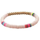 Sorprese armband - Boho - armband dames - wit/regenboog - elastisch - cadeau - Model I
