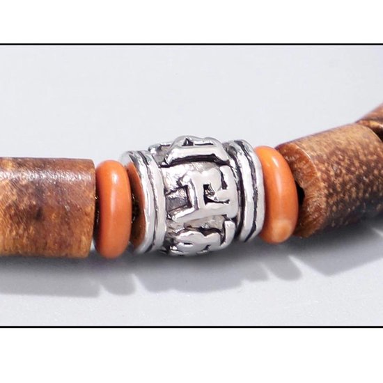 Bracelet Sorprese - Tibétain - bracelet homme - réglable - marron - 16-21 cm - cadeau - Modèle I
