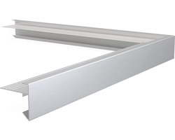 Buitenhoek daktrim aluminium 45 mm x 45 mm, lengte 400 mm