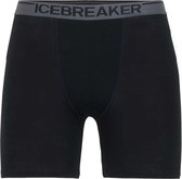 Icebreaker Anatomica Lange Boxers Heren, zwart Maat M