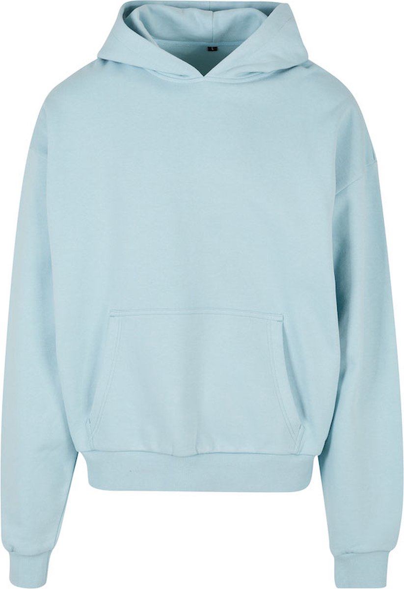 Build Your Brand Ultra Heavy Cotton Box Hoodie - Ocean Blue