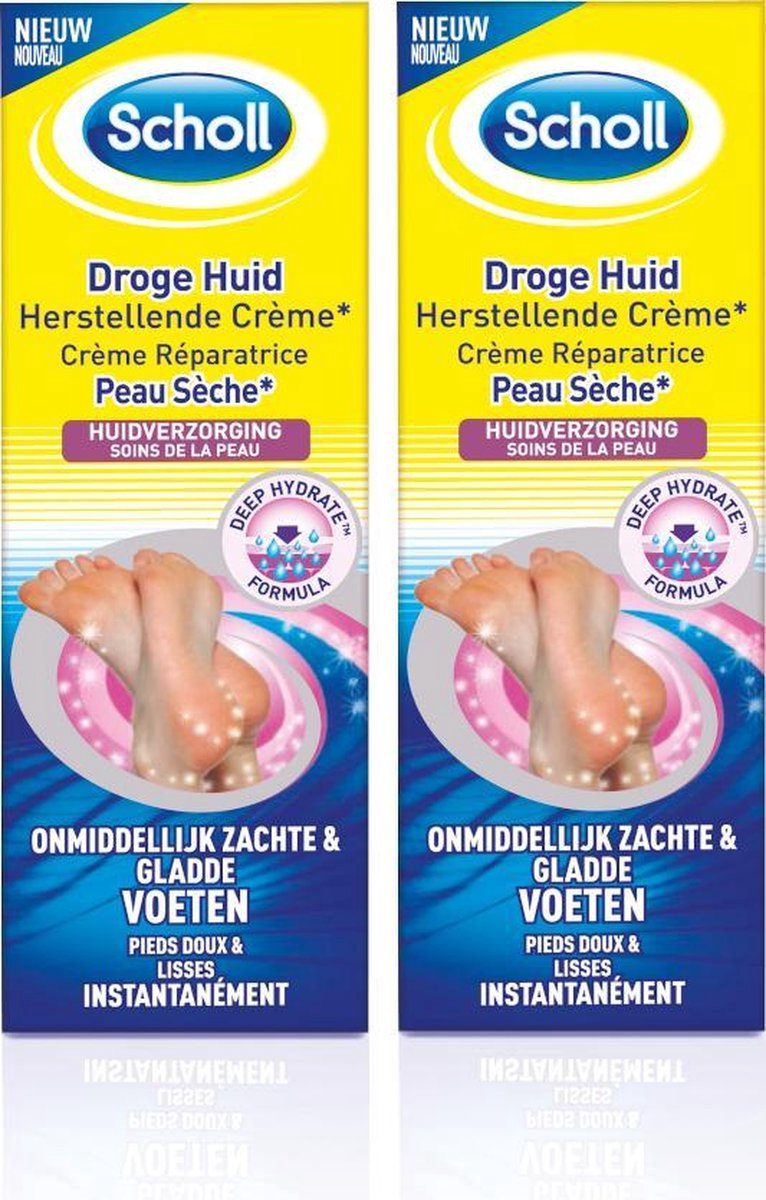 Goedkoopste 2 x 75 ml Scholl regenererende voetcrème met urea voor de droge huid - Scholl - Voetverzorging - Huidverzorging- Creme - cream.