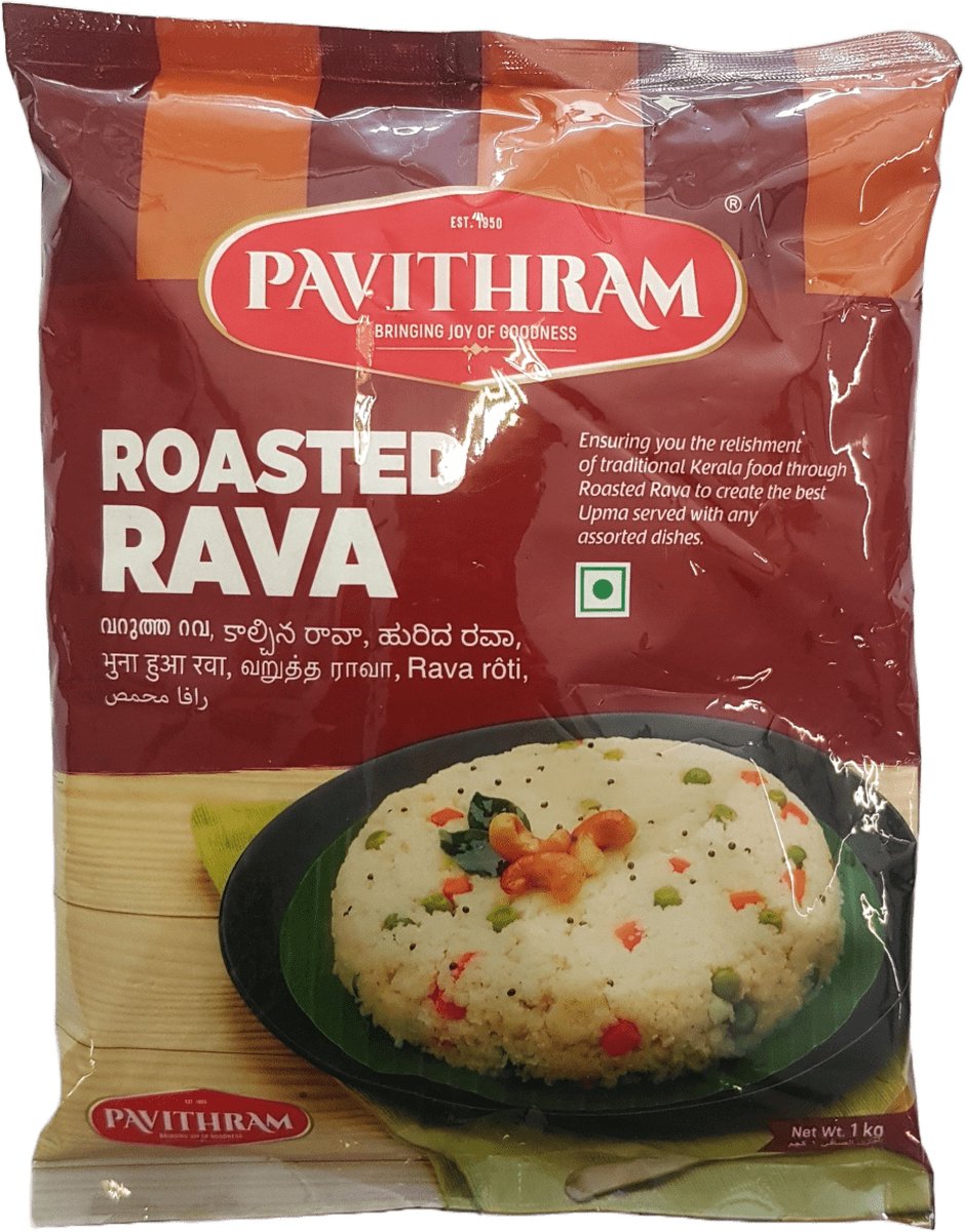 Pavithram - Geroosterde Rava - Griesmeel - Semolina - 3x 1 kg