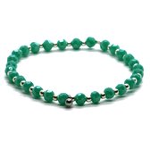 bracelet femme argent 925 Vert 4mm