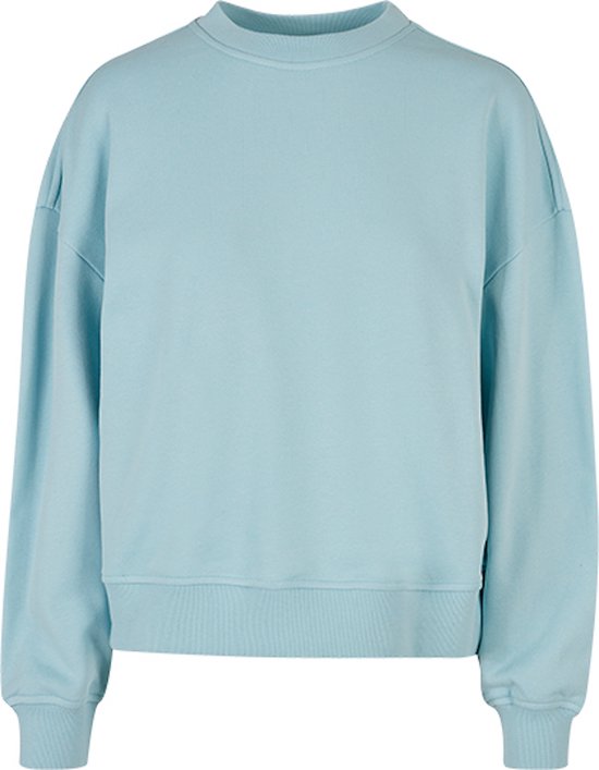 Build your Brand Ladies Oversized Crewneck Sweatshirt BY212 - Ocean Blue - M