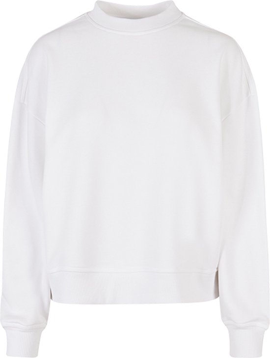 Ladies Oversized Crewneck Sweater met ronde hals White - 5XL
