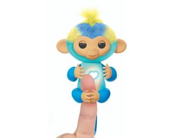 foto van Fingerlings 2.0 Aapje Leo + Licht en Geluid Blauw