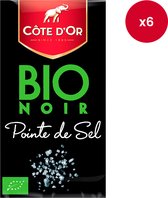 Côte d'Or - Tablette de chocolat - Bio Pointe De Sel - 90g x 6