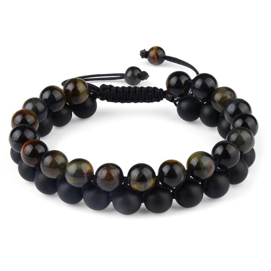 Bracelet Sorprese - Nature - marron/noir - bracelet homme - bracelet femme - unisexe - réglable - cadeau - Modèle D