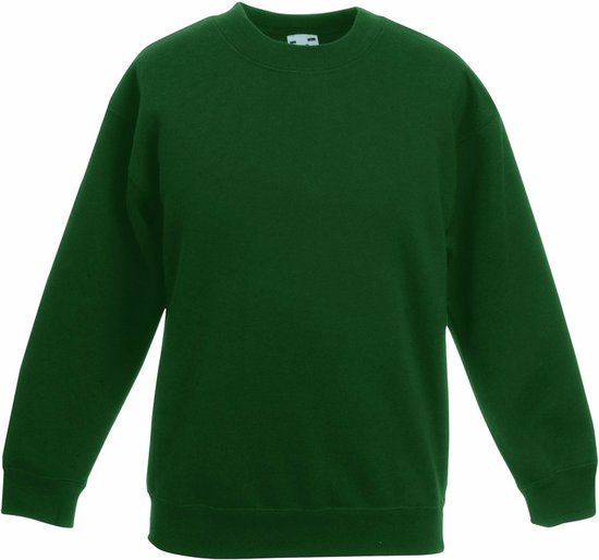 Pull en coton mélangé vert foncé pour garçon 12-13 ans (152/164)