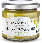 Campo d'Oro - Pesto Pistache - Pesto Pistacchio uit Sicilië - Glutenvrije Pesto - 2x 180 gr