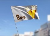 Witte Borrelvlag Bier 40x60cm