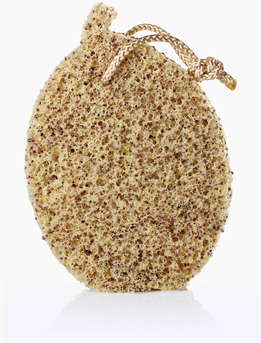 Goedkoopste 2 stuks Exfoliërende natuurlijke sponzen met olijfpitten voor lichaam - gevoelige huid 2 stuks