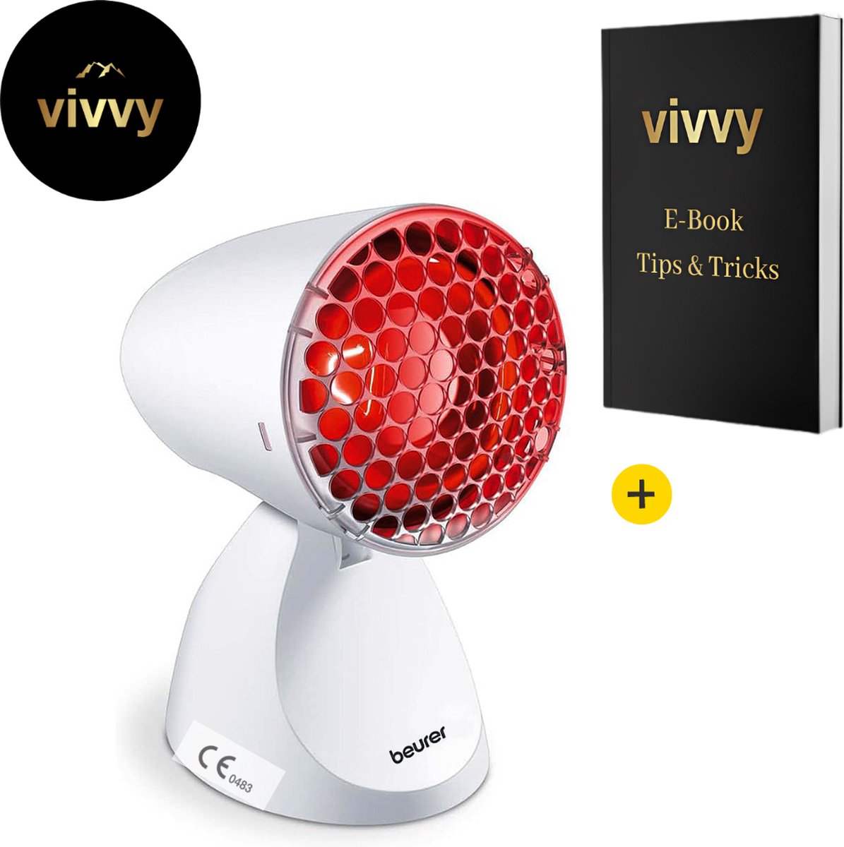 GMSLuu Infrared lamp, heat lamp, 275 W, red