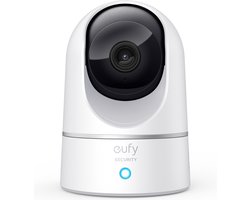 eufy Security E220 Binnencamera - 2K Pan & Tilt - Indoor Cam - Huisdiercamera - Petcam - 2K-resolutie - Panoramische en kantelfunctie - Nachtzicht - Bewegings- en geluidsdetectie - Tweerichtingsaudio - Compatibel met Amazon Alexa en Google Assistant