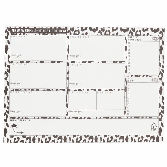 Foto: Weekplanner a4 to do list planning dagplanner week planner productiviteit familieplanner papieren planner planner zonder datum notitieblok dagplanning gezinsplanner werkplanner productief werken