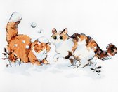Leti Stitch Winter Kitties borduren (pakket) L8813