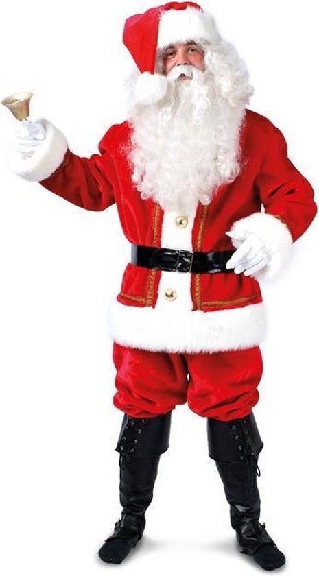 Luxe Kerstman kostuum pak rood wit kerst - jas kerstmuts broek riem -  kerstmanpak met muts | bol.com